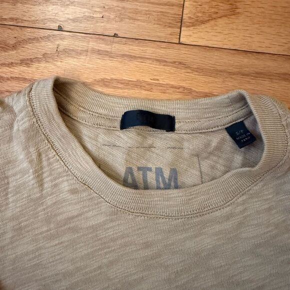 ATM Schoolboy Crewneck Tee Camel Size S - Picture 3 of 4